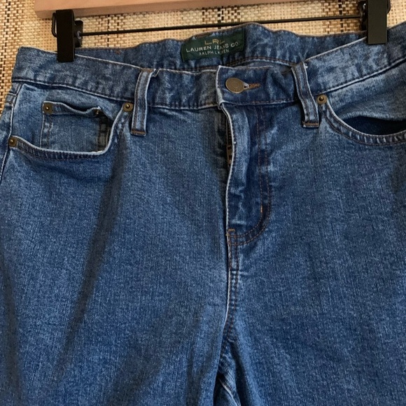 Lauren Ralph Lauren Blue Denim Jeans Women Size 6 LRL 90s Y2K Wide Casual - Picture 2 of 4